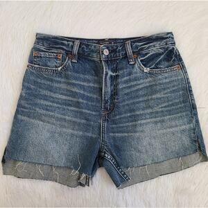 Abercrombie & Fitch High Waisted Annie Girlfriend Shorts Cloud Painted Pockets